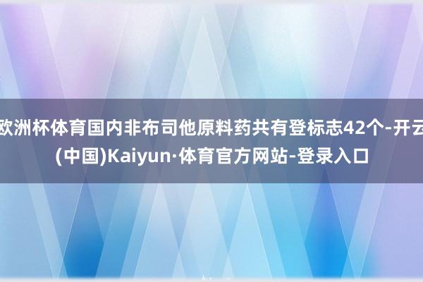 欧洲杯体育国内非布司他原料药共有登标志42个-开云(中国)Kaiyun·体育官方网站-登录入口