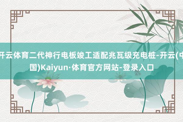 开云体育二代神行电板竣工适配兆瓦级充电桩-开云(中国)Kaiyun·体育官方网站-登录入口