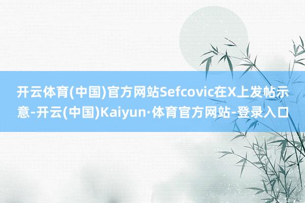 开云体育(中国)官方网站　　Sefcovic在X上发帖示意-开云(中国)Kaiyun·体育官方网站-登录入口