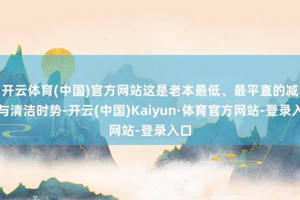 开云体育(中国)官方网站这是老本最低、最平直的减弱与清洁时势-开云(中国)Kaiyun·体育官方网站-登录入口